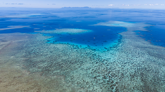 Aerial views of Duncan Reef, GBR, Australia.
Images taken on 08/17/2023, Duncan Reef, GBR, Australia