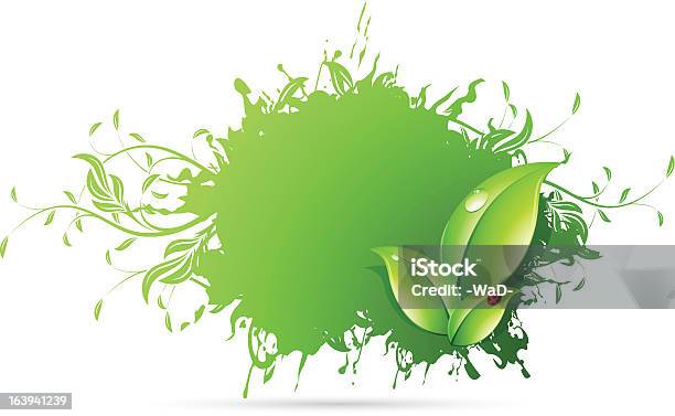 Abstract Grunge Background With Leaves Stock Illustration - Download Image Now - Blob, Cut Out, Dirty