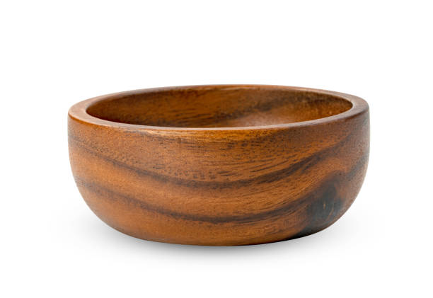 istock Wooden bowl isolated on white background ,include clipping path 1639416975