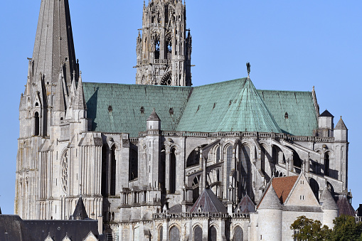 south of facade of Chartres cathedral