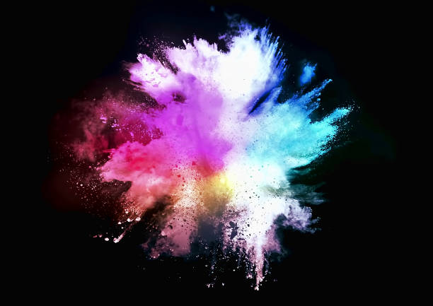 istock Abstract background with swirling colorful particles 1639475446