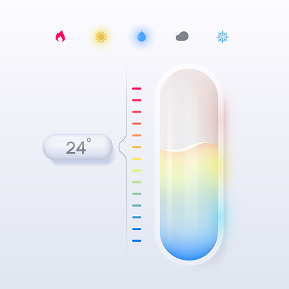 Thermometer concept with visual effects.