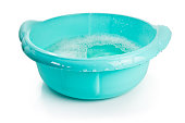 plastic bowl with water