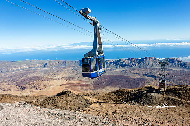 teide de montaje en cable - tenerife spain national park canary islands fotografías e imágenes de stock