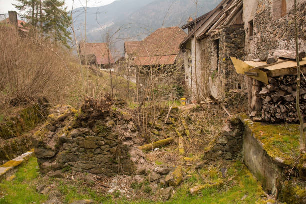 istock Abandoned Building in Magnanins, Italy 1639603028