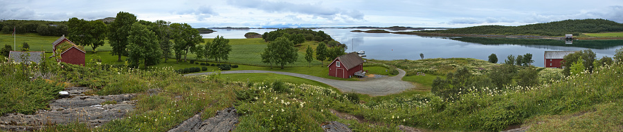 Landscape in Alstahaug in Nordland county, Norway, Europe