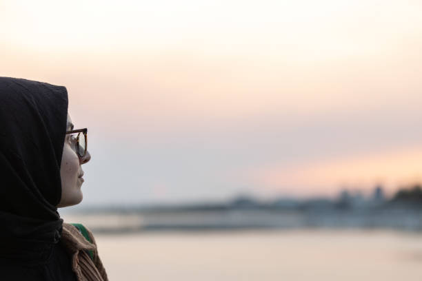 istock Portrait of young hijab lady. 1639620921