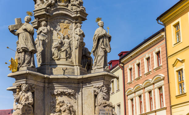 istock Religious statues on the Plague Column of Kutna Hora 1639638002