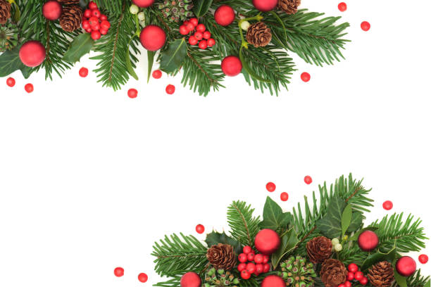 istock Christmas Winter Greenery Abstract Background Border 1639649489