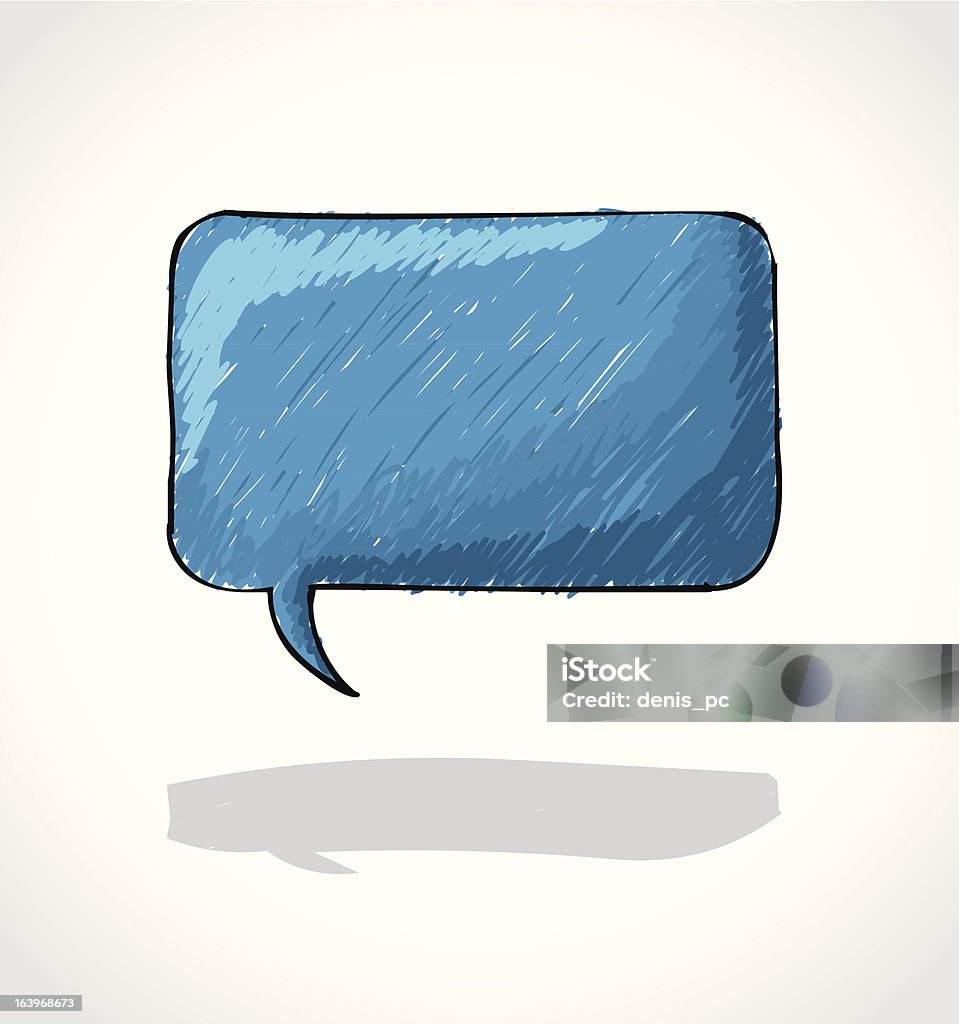 Blue speech balloon Blue speech balloon icon. EPS 10 and transparency. Blue stock vector