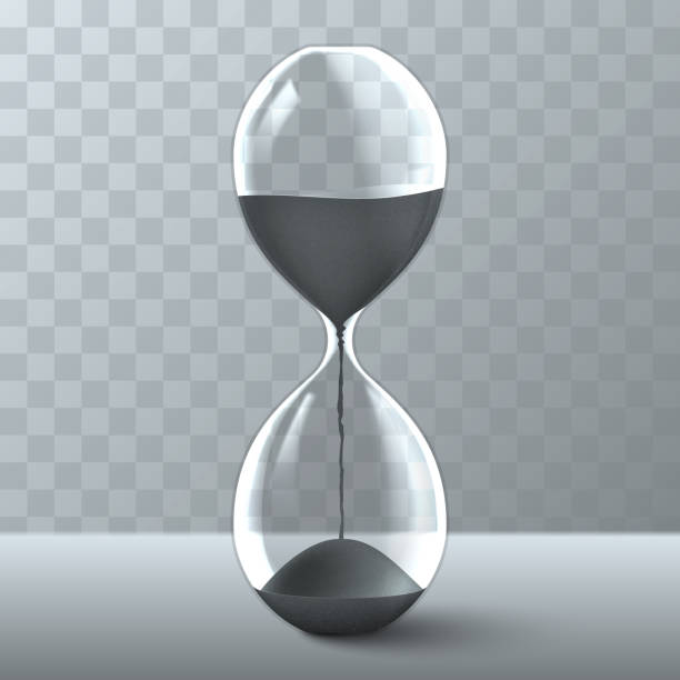 istock Template of realistic hourglass isolated on transparent background. 1639691250