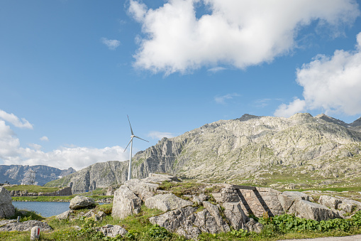 Renewable energy on a Swiss mountain pass