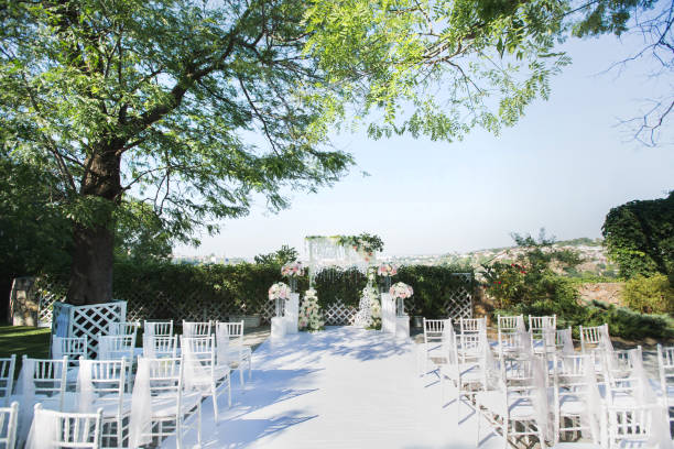 istock beautiful wedding ceremony in the park 1639773788