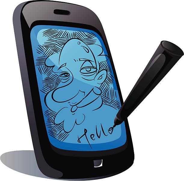 smartphone vector art illustration