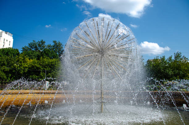 istock A large round fountain actively waters in all directions 1639794623