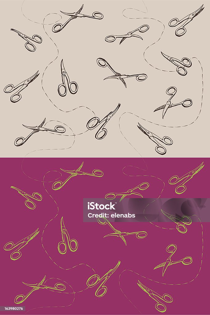 Scissors Funky Patterns Scissors Pattern Stock Illustration - Download Image Now - Backgrounds ...