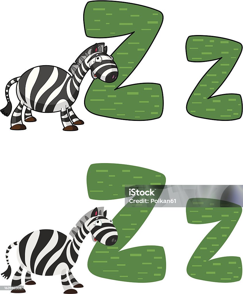 Lettera Z zebra - arte vettoriale royalty-free di Alfabeto