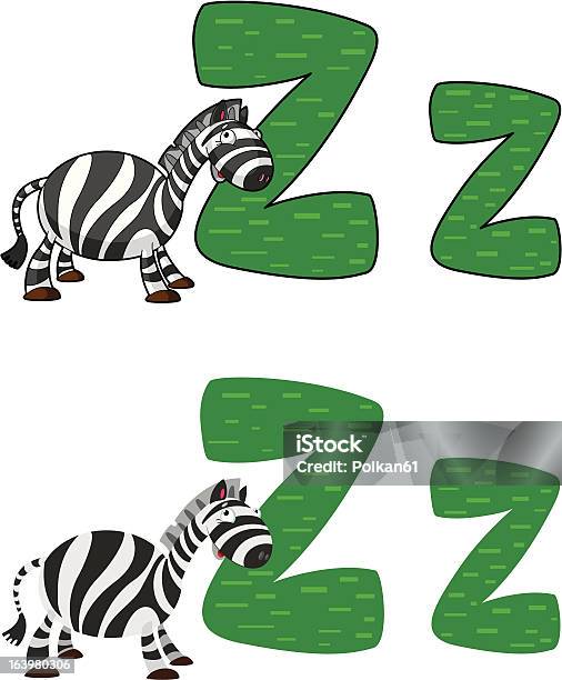 Lettera Z Zebra - Immagini vettoriali stock e altre immagini di Alfabeto - Alfabeto, Animale, Animale da safari