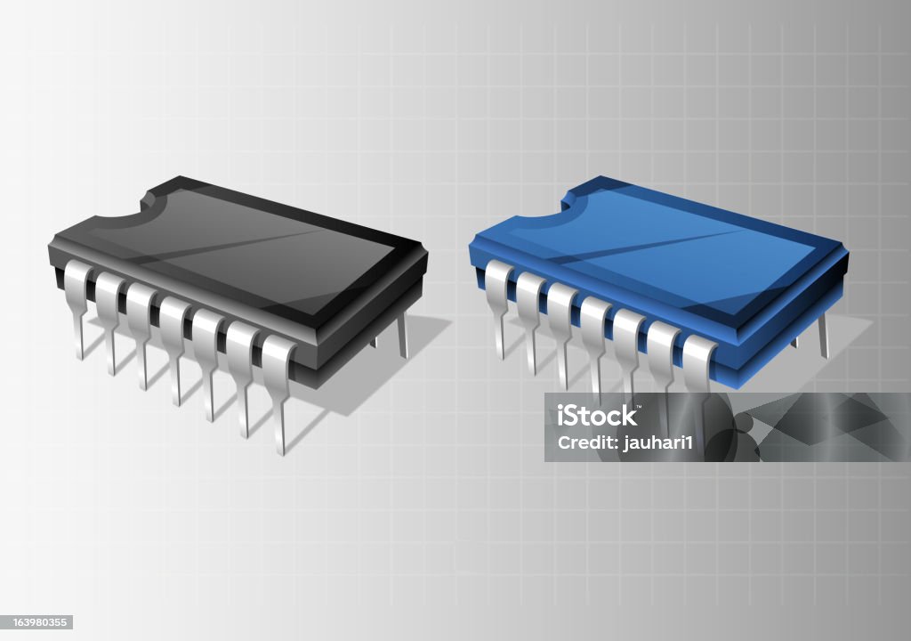 Computer Chip Shape Chip Stock Illustration - Download Image Now - Computer Chip ...
