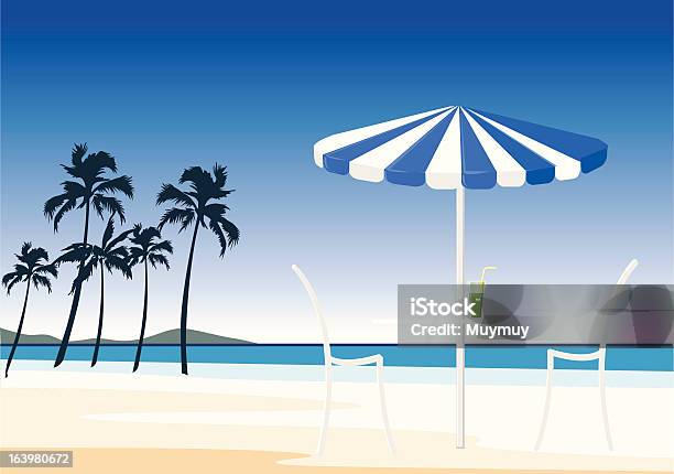 Sfondo Vacanza Spiaggia - Immagini vettoriali stock e altre immagini di Cappello - Cappello, Clima tropicale, Estate