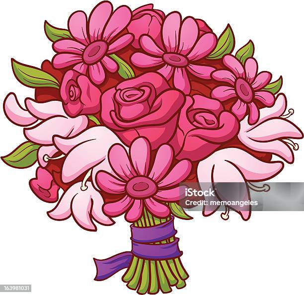 Bouquet De Fleurs Vecteurs libres de droits et plus d'images vectorielles de Bouquet formel - Bouquet formel, Cartoon, Dégradé de couleur