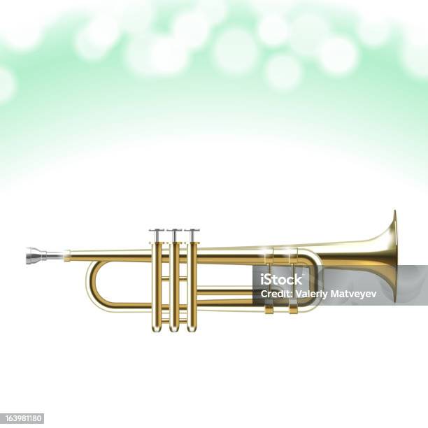 Golden Trumpet Stock Illustration - Download Image Now - Equipment, Illustration, Jazz Music