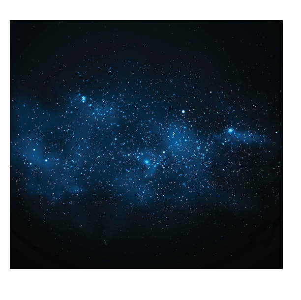 Milky Way "Background with Milky Way. Illustration contains transparency and blending effects, eps 10" dark blue night stock illustrations