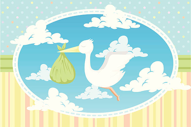 Baby Delivery Stock Illustration - Download Image Now - Newborn Animal,  Animal, Baby Shower - iStock