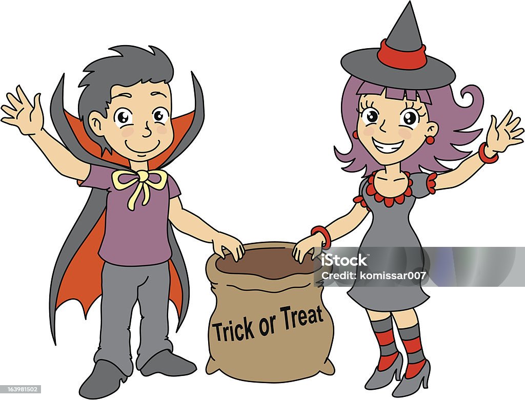 Halloween les enfants - clipart vectoriel de Cartoon libre de droits