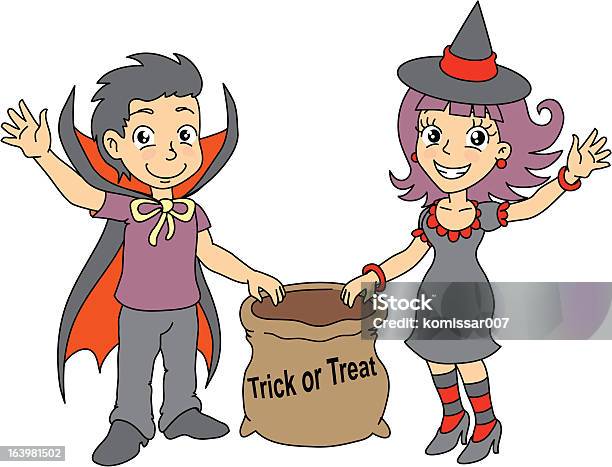 Halloween Les Enfants Vecteurs libres de droits et plus d'images vectorielles de Cartoon - Cartoon, Chapeau, Chapeau de sorcière
