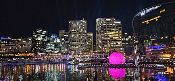 Photo of Sydney at Darling Harbour during Vivid 2023