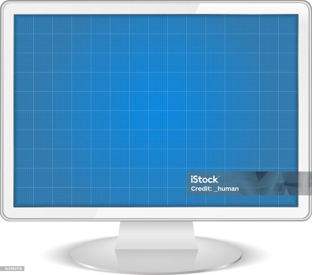 Basic Computer Screen Blueprint Blueprint Stock Illustration - Download Image Now - Blue, Blueprint ...