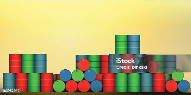 Fusti Di Olio - Immagini vettoriali stock e altre immagini di Barile di petrolio - Barile di petrolio, Tamburo steel drum, Illustrazione