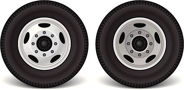 ilustrações, clipart, desenhos animados e ícones de caminhão de transporte de rodas - truck tire