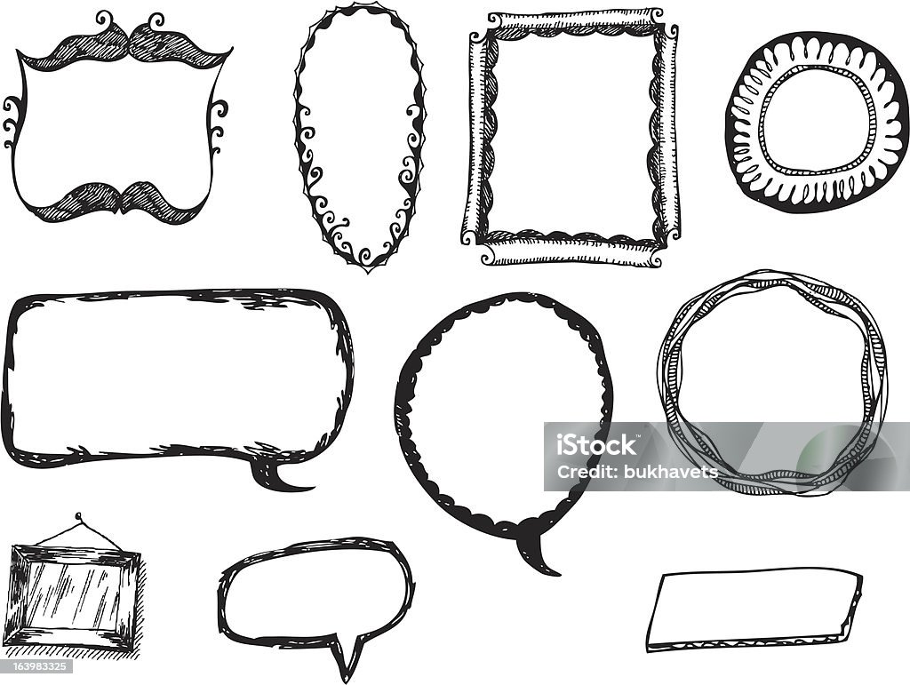 Frame Pattern Cartoon Vector Big Vector Set Frames Stock Illustration - Download Image Now - Cartoon ...