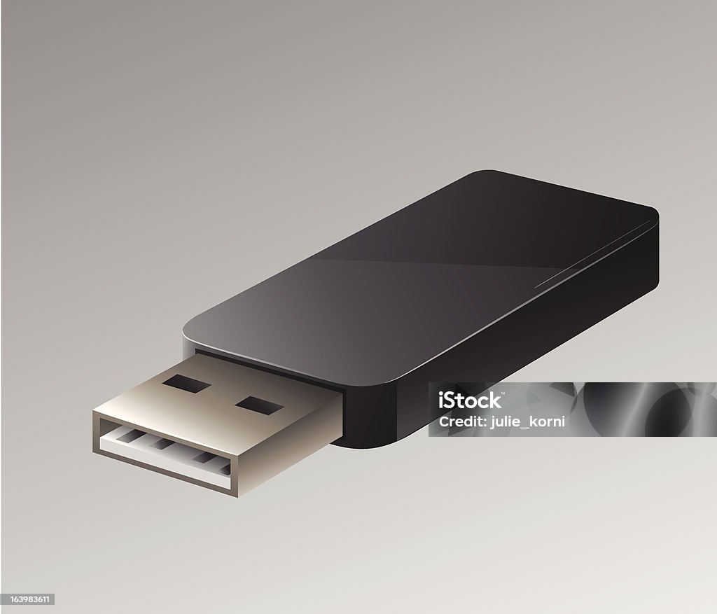 USB 플래시 드라이브 아이콘을 - 로열티 프리 0명 벡터 아트