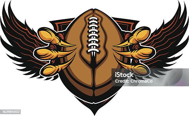 Eagle Football Talons I Pazury Ilustracja Wektorowa - Stockowe grafiki wektorowe i więcej obrazów Futbol amerykański