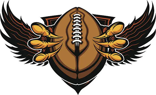 Vector illustration of Eagle Football Talons and Claws Vector Illustration