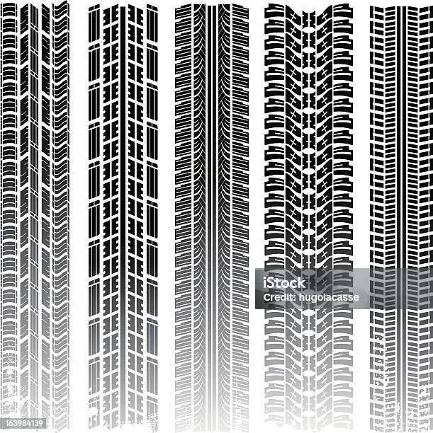 Vettore Traccia Di Pneumatico - Immagini vettoriali stock e altre immagini di Scontornabile - Scontornabile, Traccia di pneumatico, Automobile