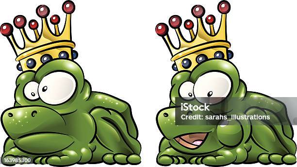 Зеленая Лягушка Prince С Золотая Корона — стоковая векторная графика и другие изображения на тему Король-лягушонок - Король-лягушонок, Амфибия, Векторная графика