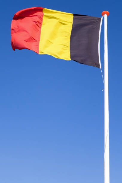 istock Belgian flag flying in the wind 1639886009