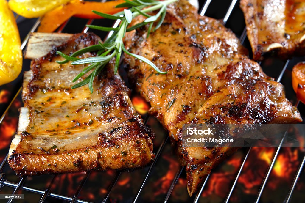 grilled pork ribs Grilled Stock Photo