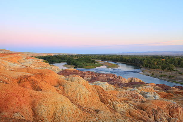istock Colorful rocks with oasis in China 163991756
