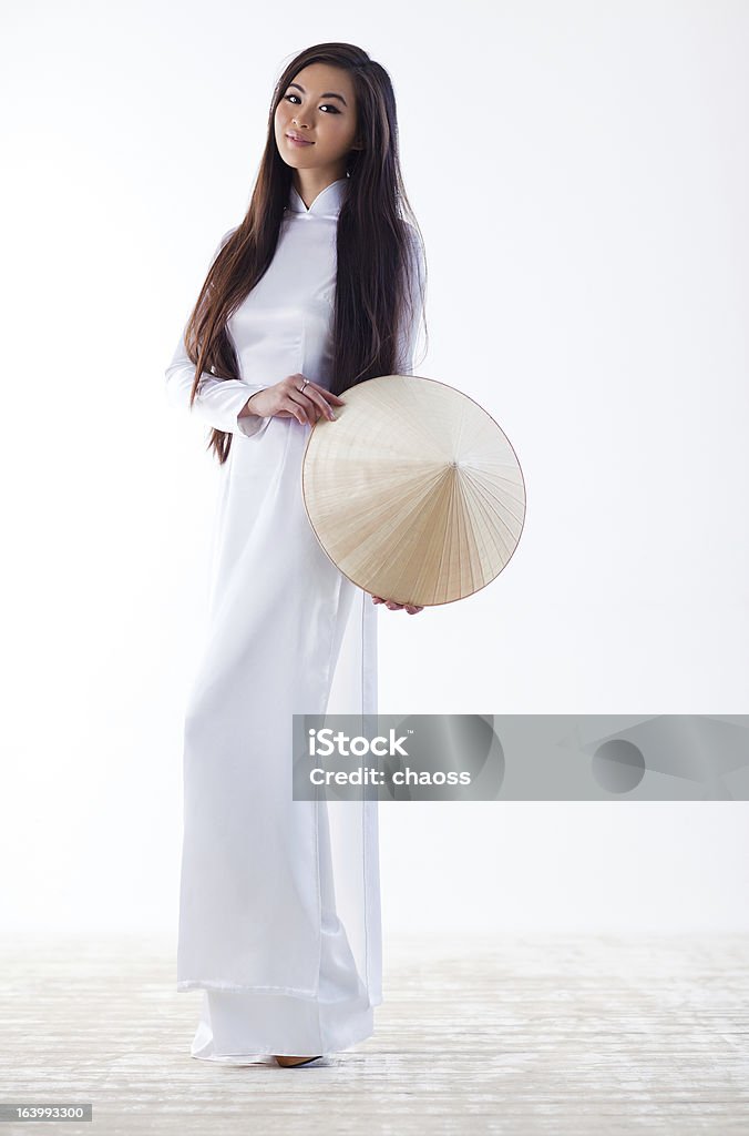 Young vietnamese woman Young vietnamese woman in traditional clothing. 20-29 Years Stock Photo