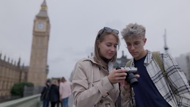 Teenagers sightseeing London, United Kingdom