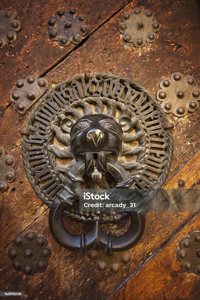 Door knocker Ancient door knocker Ancient Stock Photo