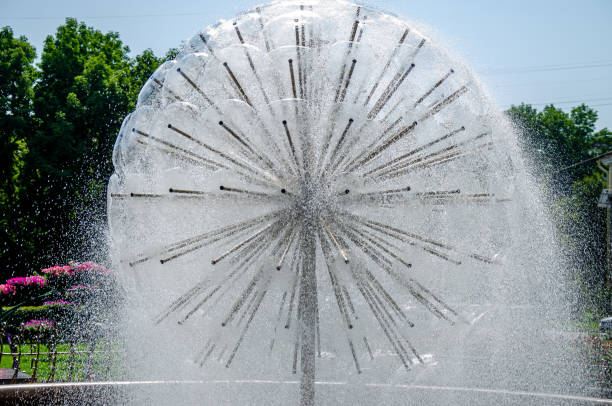 istock A large round fountain actively waters in all directions 1639957841