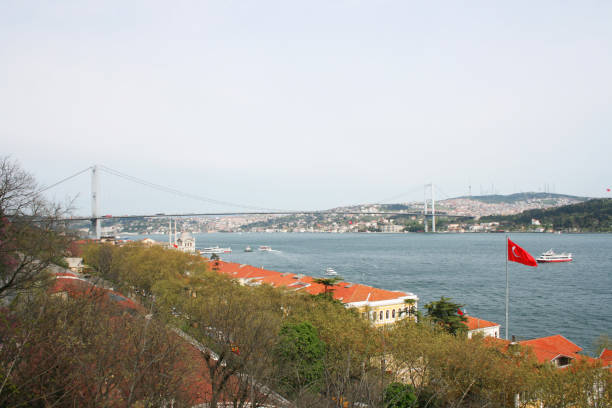 istock Winter Season in  Bosphorus- July 15th Martyrs Bridge Scene 1639976769