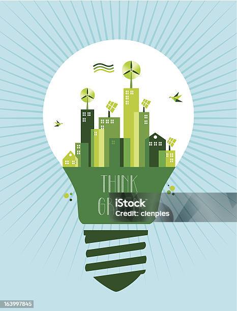 Green City Idea Stock Illustration - Download Image Now - Drawing - Art Product, Sustainable Resources, Vector