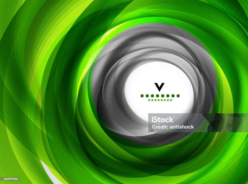 Vektor-green swirl Hintergrund - Lizenzfrei Abstrakt Vektorgrafik